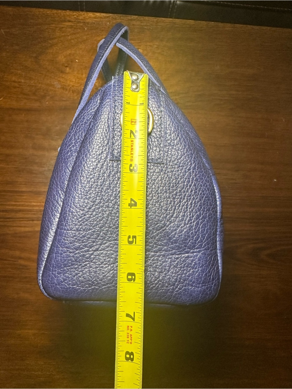 Portland Leather Sloan Doctor Bag “Oversized” Blue Pebbled Leather Satchel NWT - Picture 15 of 15